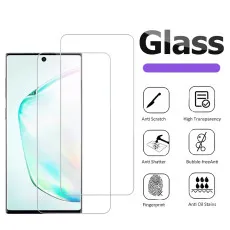 Samsung Note10 Screen Protector Tempered Glass Oleophobic Coating, Crystal Clear, Ultra Thin- (2 Pack)