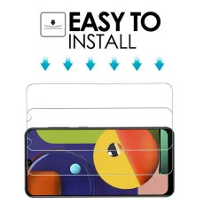 Samsung A50s Screen Protector Bubble Free 9H Tempered Glass - (2 Pack)