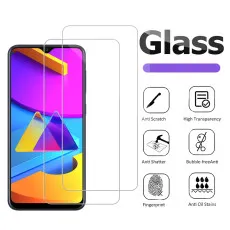 Samsung M10s Screen Protector Tempered Glass Oleophobic Coating, Crystal Clear, Ultra Thin - (2 Pack)