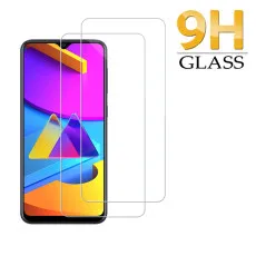 Samsung M10s Screen Protector Tempered Glass Oleophobic Coating, Crystal Clear, Ultra Thin - (2 Pack)