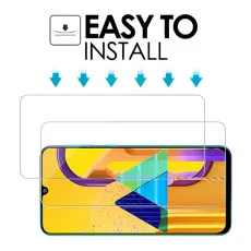 Tempered Glass For Samsung M30s Screen Protector Ultra Thin, Scratch Resistant, 9H Hardness, High Transparency Case Friendly - (2 Pack)