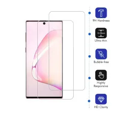 Tempered Glass For Samsung Note10 Lite Screen Protector Oleophobic Coating, Crystal Clear, Ultra Thin, Scratch Resistant - (2 Pack)