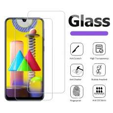 Samsung M31 Tempered Glass Screen Protector Crystal Clear, Ultra Thin, Scratch Resistant - (2 Pack)