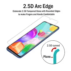 Samsung A41 Screen Protector Bubble Free Tempered Glass - (2 Pack)
