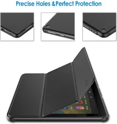 Smart Case Compatible Fire HD 8 Plus (2020 Version) Tablet Smart Lightweight Folding Stand Protective Cover with Auto Wake/Sleep Feature, Black
