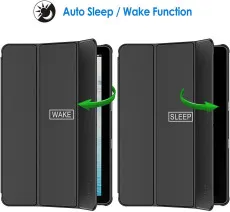 Slim Case for All-New Amazon Fire 7 Tablet (5th Generation, 2015 Release), Ultra Lightweight Slim Shell Standing Cover with Auto Wake/Sleep, Black