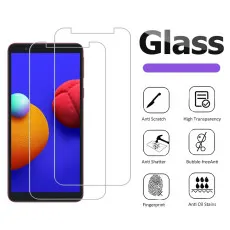 Samsung M01 Core Screen Protector Case Friendly Tempered Glass Crystal Clear, Ultra Thin, Scratch Resistant - (2 Pack)