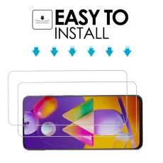 Screen Protector For Samsung M31s Tempered Glass Crystal Clear, Ultra Thin, Scratch Resistant - (2 Pack)
