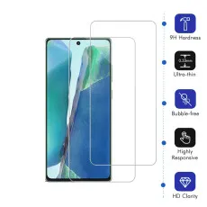 Screen Protector for Samsung Note20 Tempered Glass Case Friendly 9H Hardness, High Transparency, Dust-Free - (2 Pack)