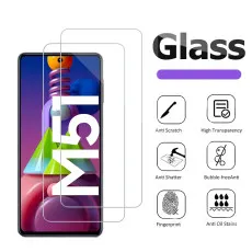 Screen Protector for Samsung M51 Tempered Glass Ultra Thin, Scratch Resistant, 9H Hardness - (2 Pack)
