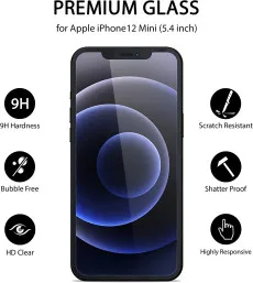 iPhone 12 Pro Screen Protector Tempered Glass Anti-Scratch (2 Pack)