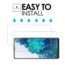 Samsung S20 FE Tempered Glass 2.5D Screen Protector Ultra Thin, Scratch Resistant, 9H Hardness, High Transparency - (2 Pack)