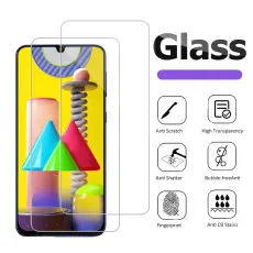 Screen Protector for Samsung M31 Prime Tempered Glass UK Oleophobic Coating, Crystal Clear, Ultra Thin - (2 Pack)