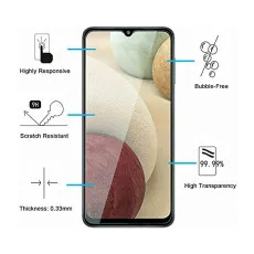 Samsung A02s Screen Protector Bubble Free Clear Tempered Glass (2 Pack)