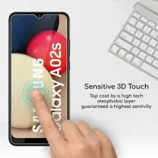 Samsung A02s Screen Protector Bubble Free Clear Tempered Glass (2 Pack)