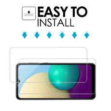 Samsung M02 Screen Protector Crystal Clear, Ultra Thin, Scratch Resistant Tempered Glass - (2 Pack)