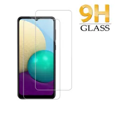 Samsung M02 Screen Protector Crystal Clear, Ultra Thin, Scratch Resistant Tempered Glass - (2 Pack)