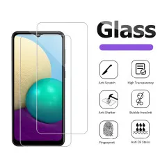 Samsung M02 Screen Protector Crystal Clear, Ultra Thin, Scratch Resistant Tempered Glass - (2 Pack)