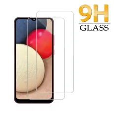 Screen Protector for Samsung M02s Tempered Glass Scratch Resistant, 9H Hardness, High Transparency, Dust-Free - (2 Pack)