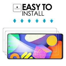 Screen Protector For Samsung F62 Scratch Resistant Tempered Glass Ultra Thin Crystal Clear - (2 Pack)
