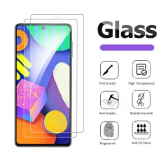 Screen Protector For Samsung F62 Scratch Resistant Tempered Glass Ultra Thin Crystal Clear - (2 Pack)