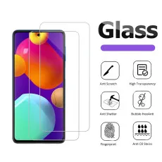 Samsung M62 Screen Protector UK Oleophobic Coating, Crystal Clear, Ultra Thin Tempered Glass - (2 Pack)