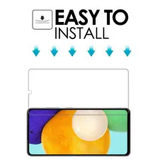 Screen Protector For Samsung A52 Bubble Clear Case Friendly Tempered Glass - (2 Pack)