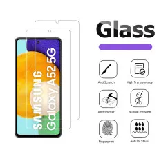 Samsung A52 5G Screen Protector Crystal Clear Tempered Glass - (2 Pack)