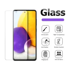 Screen Protector for Samsung A72 Oleo-phobic Coating Crystal Clear Tempered Glass - (2 Pack)