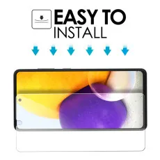 Screen Protector for Samsung A72 Oleo-phobic Coating Crystal Clear Tempered Glass - (2 Pack)