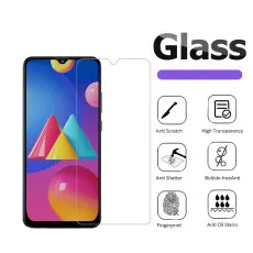 Samsung F02s Screen Protector UK Bubble Clear Tempered Glass High Transparency, Dust-Free - (2 Pack)