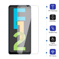 Screen Protector For Samsung F12 (2021) Crystal Clear Tempered Glass Oleophobic-Coating and Ultra-Thin - (2 Pack)