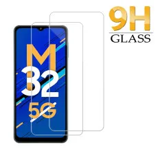Samsung M32 5G Screen Protector Tempered Glass Ultra Thin, Scratch Resistant, 9H Hardness, High Transparency - (2 Pack)