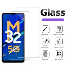 Samsung M32 5G Screen Protector Tempered Glass Ultra Thin, Scratch Resistant, 9H Hardness, High Transparency - (2 Pack)