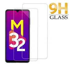 Samsung M32 2.5D Screen Protector Tempered Glass 9H Hardness, High Transparency, Dust-Free - (2 Pack)