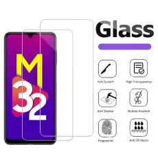 Samsung M32 2.5D Screen Protector Tempered Glass 9H Hardness, High Transparency, Dust-Free - (2 Pack)