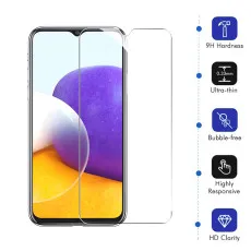 Samsung A22 5G Screen Protector Tempered Glass Crystal Clear 9H Hardness (2 Pack)