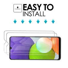 Samsung A22 Screen Protector Crystal Clear Tempered Glass (2 Pack)