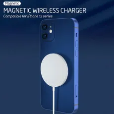 15W MagSafe Wireless Charger – Fast Magnetic Pad for iPhone 15/14/13/12, Slim & Portable Design