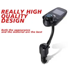 Universal FM Transmitter for Car – Bluetooth Handsfree, MP3, and Dual USB Charger