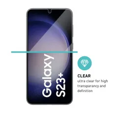 Samsung S23 Plus Screen Protector (2023) Crystal Clear Anti-Bubble Tempered Glass (2Pack)