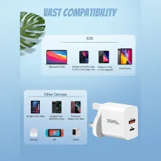 30W USB C Charger Plug PD 3.0 PPS USB C Fast Wall Charger For All Devices