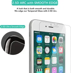 iPhone 6s Screen Protector UK Tempered Glass Film Ultra Clear 9H Hardness (2Pack)