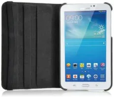 Samsung Galaxy Tab 3 Case UK P3200 Leather Stand Cover Case Rotating 360 Swivel Stand Cover