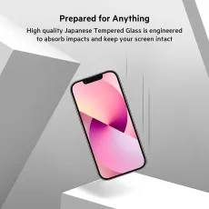 iPhone 13 mini Screen Protector Crystal Clear 9H Hardness Temper Glass (2Pack)