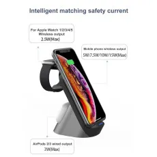 3 in 1 Wireless Charging Station Phone Fast Charger For iWatch AirPod iPhone Charging Dock Stand