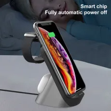 3 in 1 Wireless Charging Station Phone Fast Charger For iWatch AirPod iPhone Charging Dock Stand