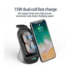 3 in 1 Wireless Charging Station Phone Fast Charger For iWatch AirPod iPhone Charging Dock Stand