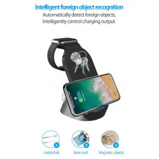 3 in 1 Wireless Charging Station Phone Fast Charger For iWatch AirPod iPhone Charging Dock Stand