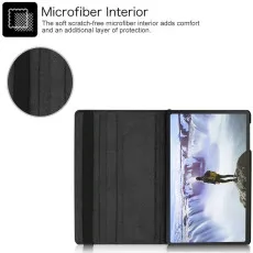 Samsung Galaxy Tab S6 Lite Case 10.4" 2022/2020 Rotating 360 Swivel Stand Cover P613/P619/P610/P615 (Black)
